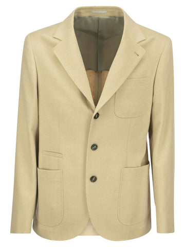 Brunello Cucinelli -Kameljacke mit Patch -Taschen